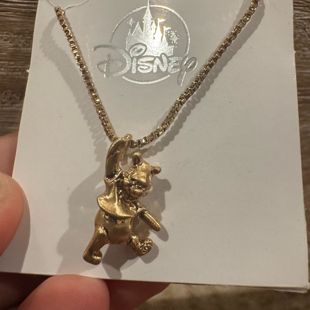 Disney Gold Winnie the Pooh necklace